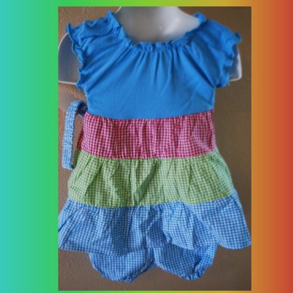 DRESS, BLOOMER AND HEADBAND SUMMER SET - Picture 4 of 4